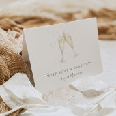 Carte De Remerciements Toast de Champagne personnalisé