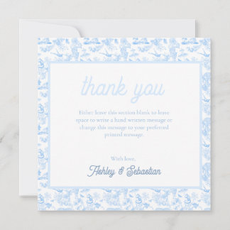 Carte De Remerciements Toile de Chinoiserie de la Jungle de Preppy