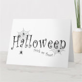 Carte De Remerciements Toiles d'araignées et araignées au-dessus d'Hallow (Devant)