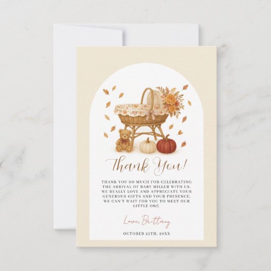 Carte De Remerciements Tomber dans Love Boho Baby shower (Devant)