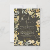 Carte De Remerciements Tombez amoureux de la douche nuptiale bohème flora (Devant)