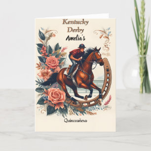 Carte De Remerciements Tone Horse Cowboy Derby Party Western Quinceanera