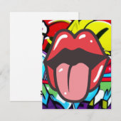 Carte De Remerciements Tongue Twister (Devant / Derrière)