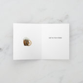 Carte De Remerciements Tonneau en bois rustique et fleur blanche (Intérieur)