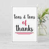 Carte De Remerciements Tonnes de remerciements Appréciation de l'employé  (Debout devant)