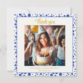 Carte De Remerciements Tons de violet : Un Bassin d'Anniversaire Bleu-Vio (Devant)