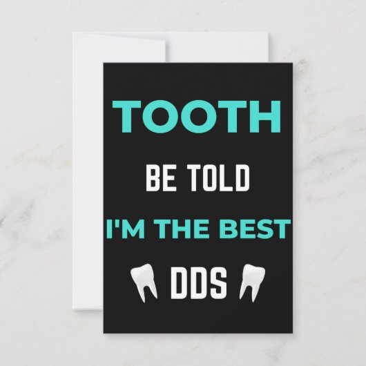 Carte De Remerciements Tooth Be Told I'm (Devant)