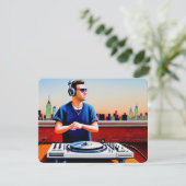 Carte De Remerciements Top Dj du toit New York (Debout devant)