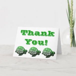 Carte de remerciements tortue