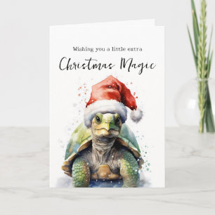 Carte De Remerciements Tortue exotique Aquarell Christmas Card