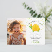 Carte De Remerciements Tortue, vert jaune, photo d'anniversaire d'enfant (Debout devant)