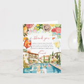 Carte De Remerciements Toscane Italie | Fête des mariées Spritz (Devant)