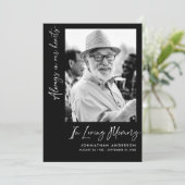 Carte De Remerciements Toujours dans nos coeurs 2-Photo Funérailles/Mémor (Debout devant)