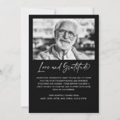 Carte De Remerciements Toujours dans nos coeurs 2-Photo Funérailles/Mémor (Dos)