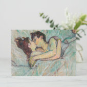 Carte De Remerciements Toulouse-Lautrec - En Lit, Baiser (Debout devant)