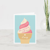 Carte De Remerciements Tour d'anniversaire enfant tourbillon glace à la f (Devant)