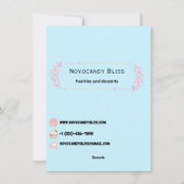 Carte de remerciements Tourbillonnant bleu Petite  (Dos)