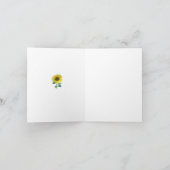 Carte de remerciements tournesol (Intérieur)