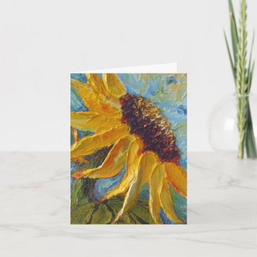 Carte de remerciements tournesol (Devant)