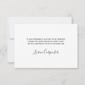 Carte de remerciements tournesol (Dos)