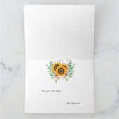 Carte De Remerciements Tournesol (Intérieur)