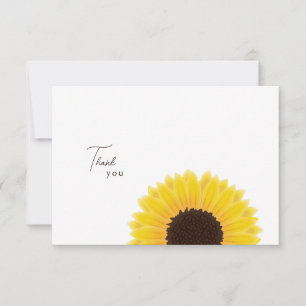 Carte de remerciements tournesol