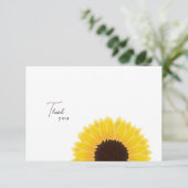 Carte de remerciements tournesol (Debout devant)