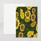 Carte De Remerciements Tournesol (Devant / Derrière)