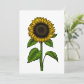 Carte De Remerciements Tournesol (Debout devant)