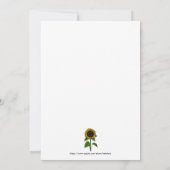 Carte De Remerciements Tournesol (Dos)