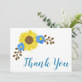 Carte De Remerciements Tournesol Grâce (Debout devant)