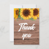 Carte De Remerciements Tournesol Rustique Automne | BABY SHOWER (Devant)