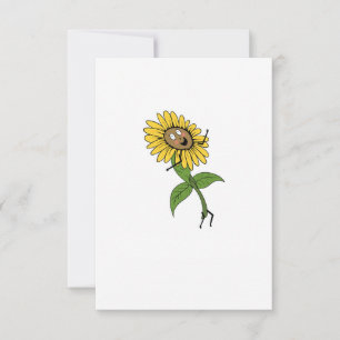 Carte De Remerciements Tournesol, thème floral
