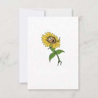 Carte De Remerciements Tournesol, thème floral