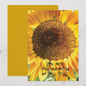 Carte De Remerciements Tournesol | Vous êtes le soleil (Devant / Derrière)