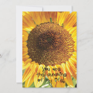 Carte De Remerciements Tournesol   Vous êtes le soleil