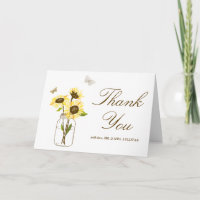 Tournesols jaunes sur un pot Mason remerciement de
