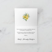 Carte de remerciements Tournesols Mariage nuptiale (Intérieur)