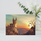 Carte De Remerciements Tours de château dans le ciel (Debout devant)