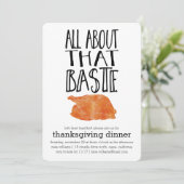 Carte De Remerciements Tout à propos de Baste Thanksgiving Dîner (Debout devant)