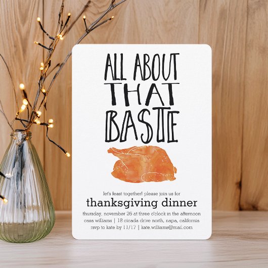 Carte De Remerciements Tout à propos de Baste Thanksgiving Dîner