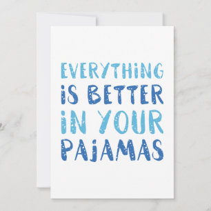 Carte De Remerciements Tout Est Mieux Dans Votre Pyjama