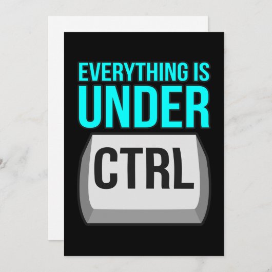 Carte De Remerciements Tout est sous contrôle informatique (Devant / Derrière)