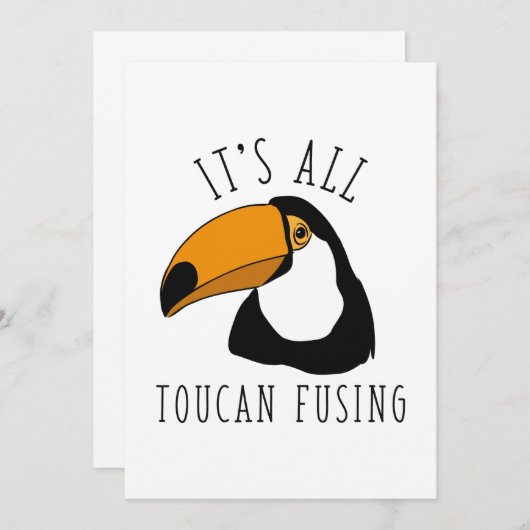 Carte De Remerciements Tout est Toucan Fusing (Devant / Derrière)