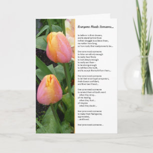 Carte De Remerciements Tout le monde a besoin de quelqu'un...religieux