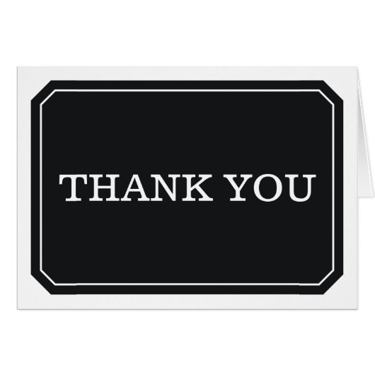 Carte de remerciements tout simplement élégant en  (Devant horizontal)