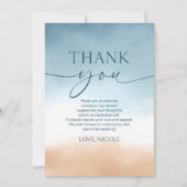 Carte De Remerciements Toute la mer que je vois est un amour Océan Plage  (Devant)