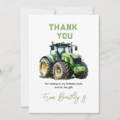 Carte De Remerciements Tracteur 1er anniversaire Fun Farm (Devant)