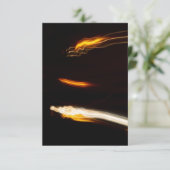 Carte De Remerciements Traînées de lumière de mouvement abstrait Longue e (Debout devant)