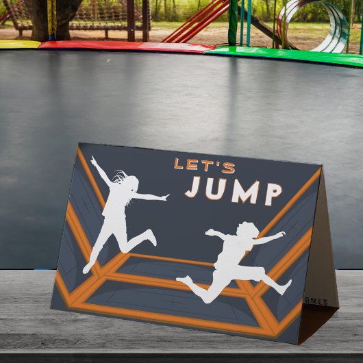 Carte De Remerciements Trampoline Park Jump Orange Birthday Party
